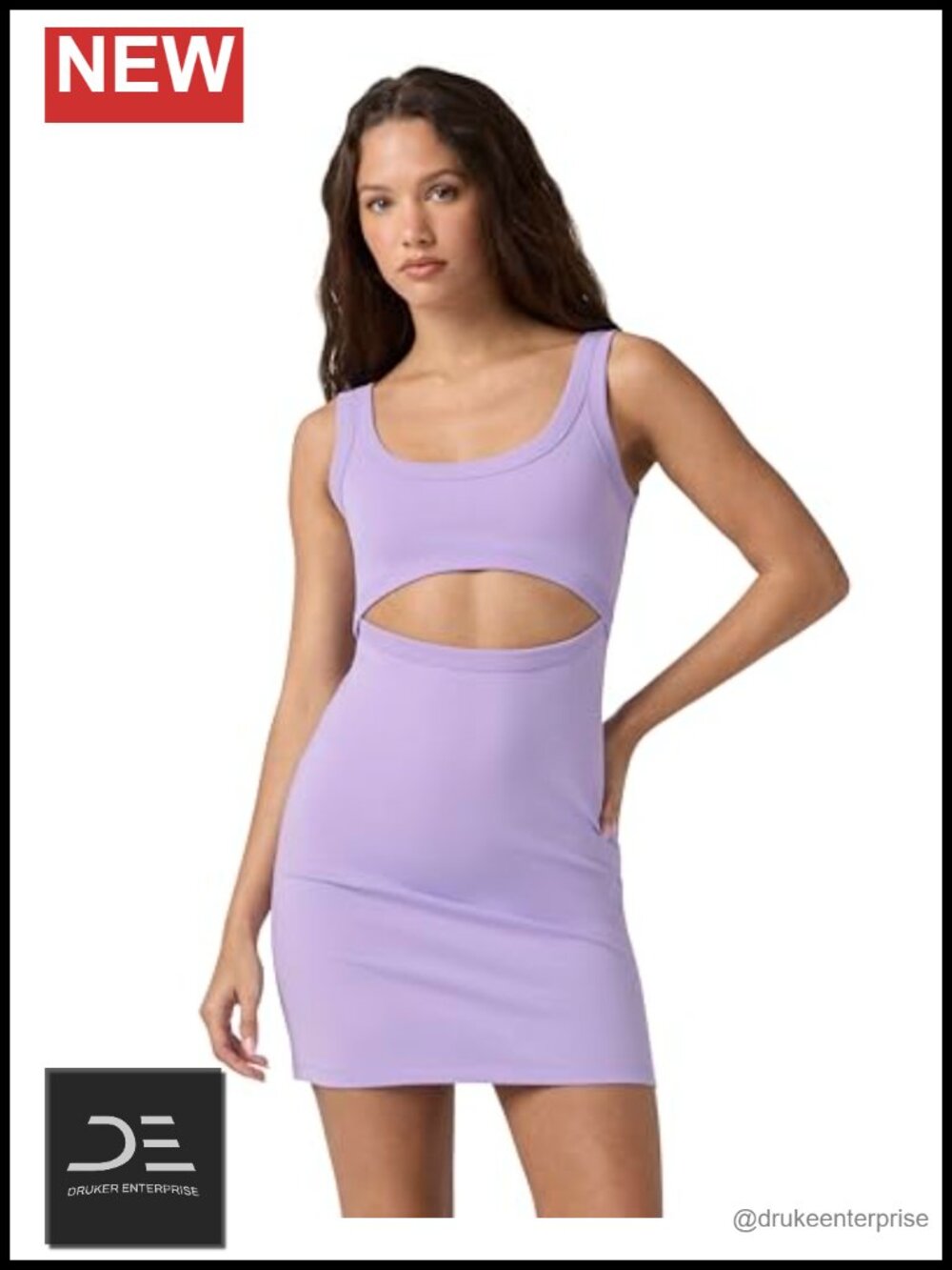 Women's Terry Cutout Dress Sporty Athleisure Bodycon